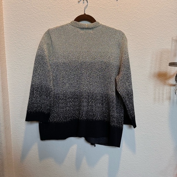 Alfred Dunner Black and Gray Women's Sweater - Picture 2 of 7